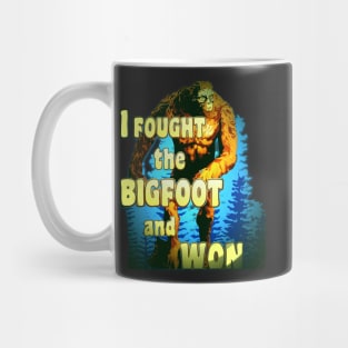 Copy of Quotes Funny Aesthetics I Fought the BIGFOOT and WON Sasquatch Squatchy Monster Hunter Mug